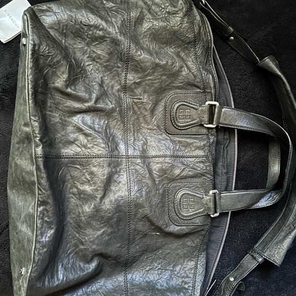 -Givenchy Nightingale Black Textured Leather Bag - Picture 8 of 10